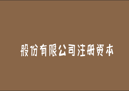 股份有限公司注冊資本